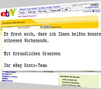 Typische eBay-Baukasten E-Mail (Screenshot)